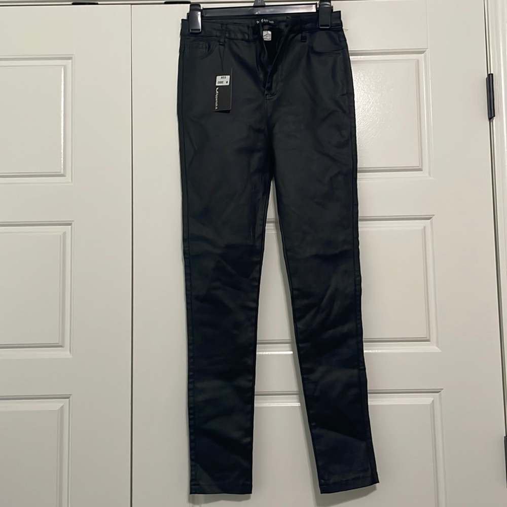 Faux stretchy leather pants. New with tags! Will be perfect for fall w/ booties!